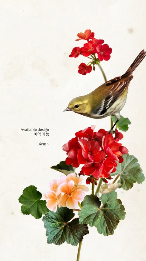Pelargonium & Bird