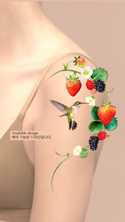 Hummingbird & berry Vine